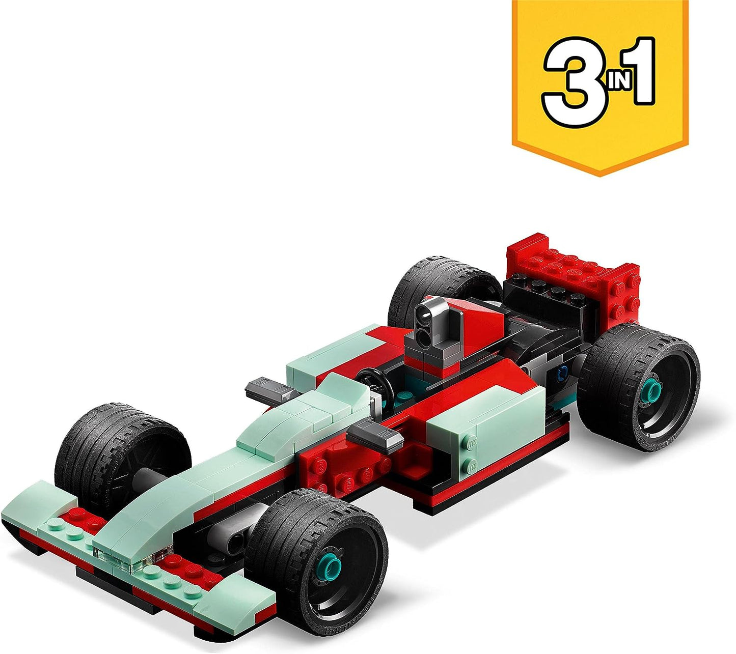 LEGO 31127 Creator 3-in-1 Straßenflitzer: Rennwagen, Muscle Car und Hot Rod Auto