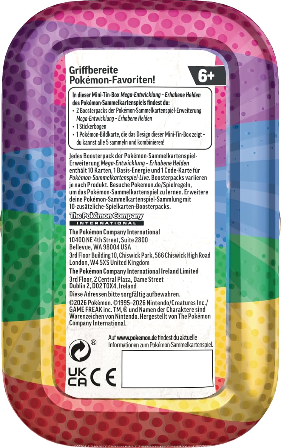 Pokémon Mini-Tin-Box Mega Entwicklungen - Erhabene Helden: Riolu (deutsch) Sammelkarten