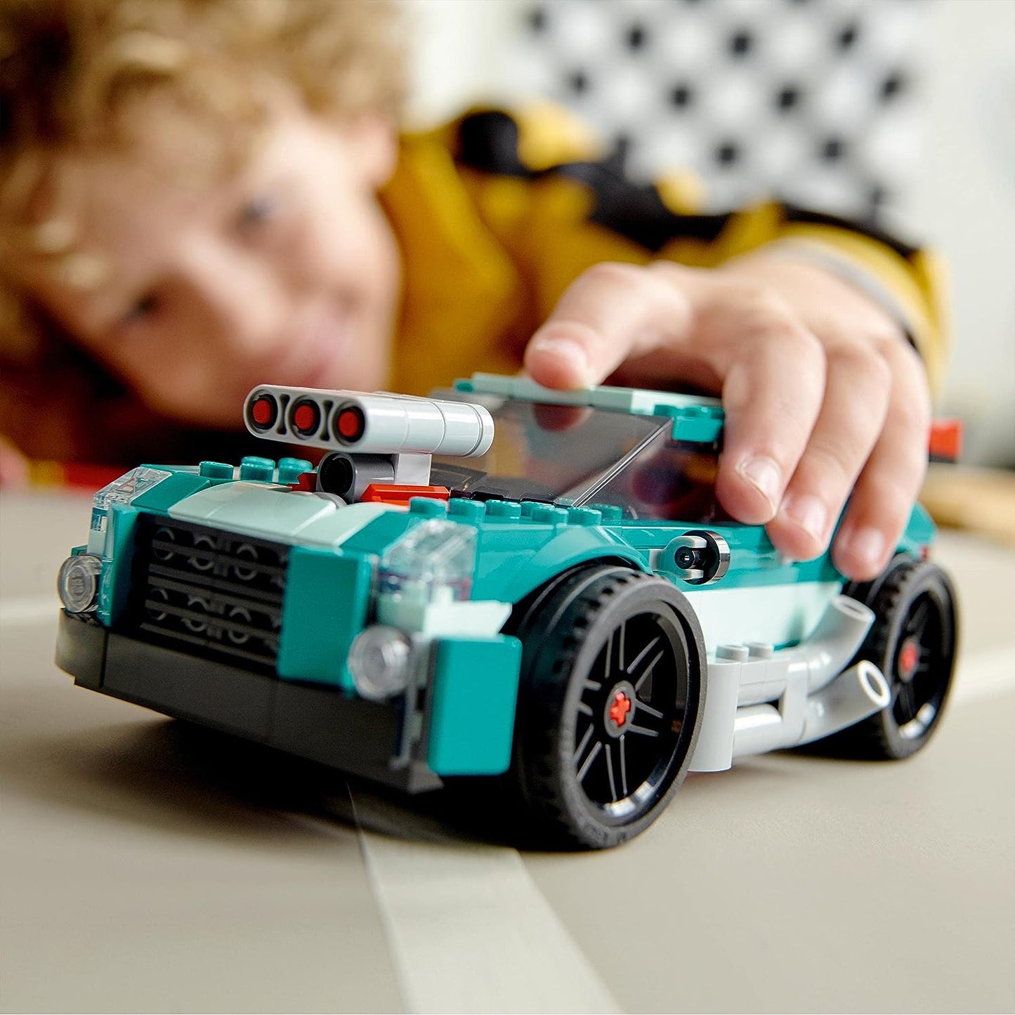 LEGO 31127 Creator 3-in-1 Straßenflitzer: Rennwagen, Muscle Car und Hot Rod Auto
