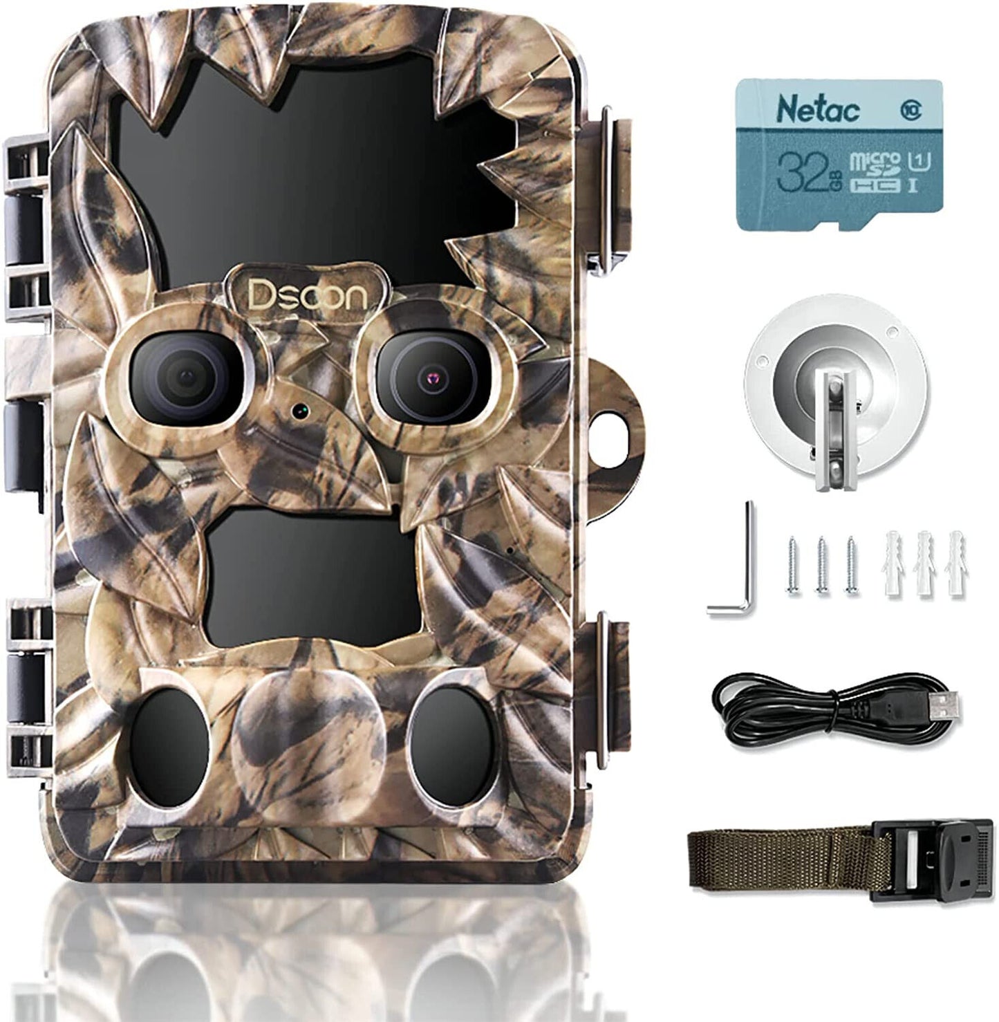Dsoon H8201 Wildkamera, Wildtierkamera 4K Nachtsicht Handyübertragung 32GB