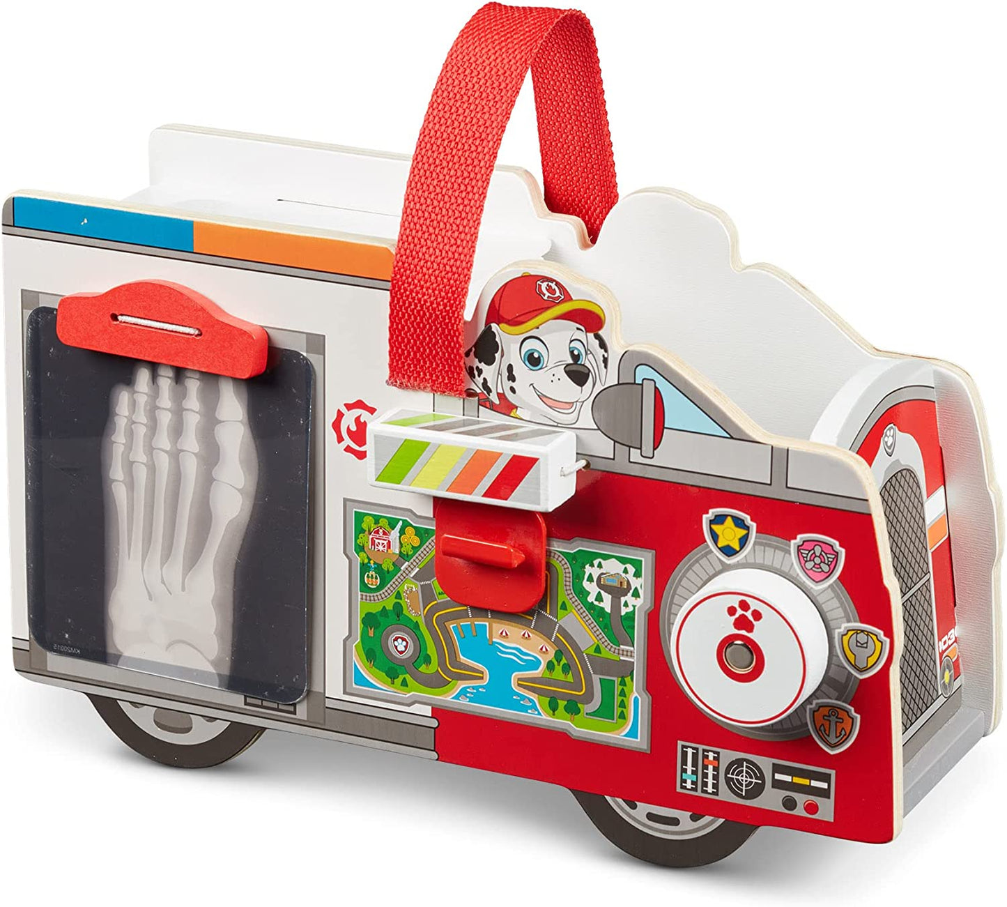 PAW Patrol Marshalls Rettungswagen Krankenwagen mit Erste-Hilfe-Kasten Arztset Holz Lernspielzeug Spielzeug