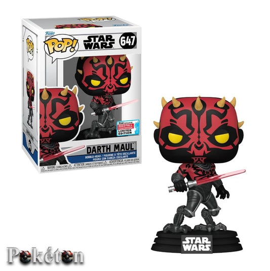 FUNKO POP Star Wars #647 Darth Maul 2023 Fall Convention - Vinyl Figur NEU