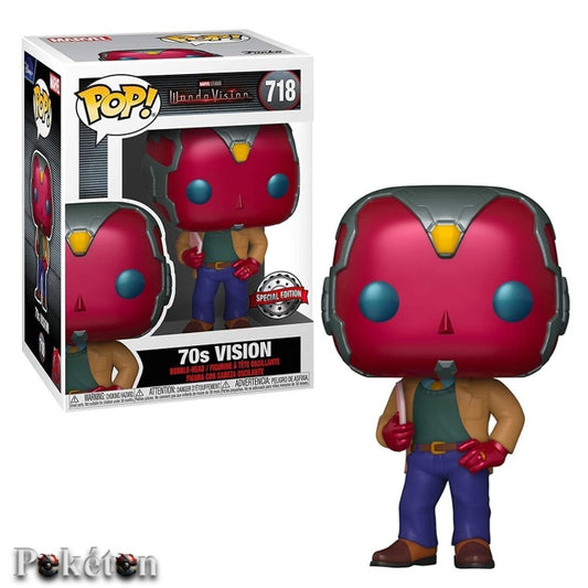 FUNKO POP Marvel Wanda Vision #718 Vision 70s - Bobble Head Figur NEU OVP