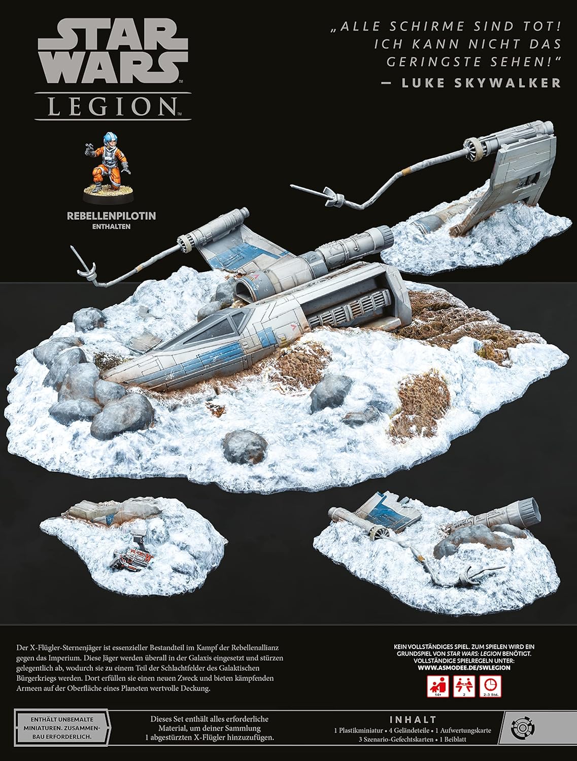Star Wars Legion abgestürzter X-Flügler Schlachtfeld Erweiterung Tabletop Asmodee