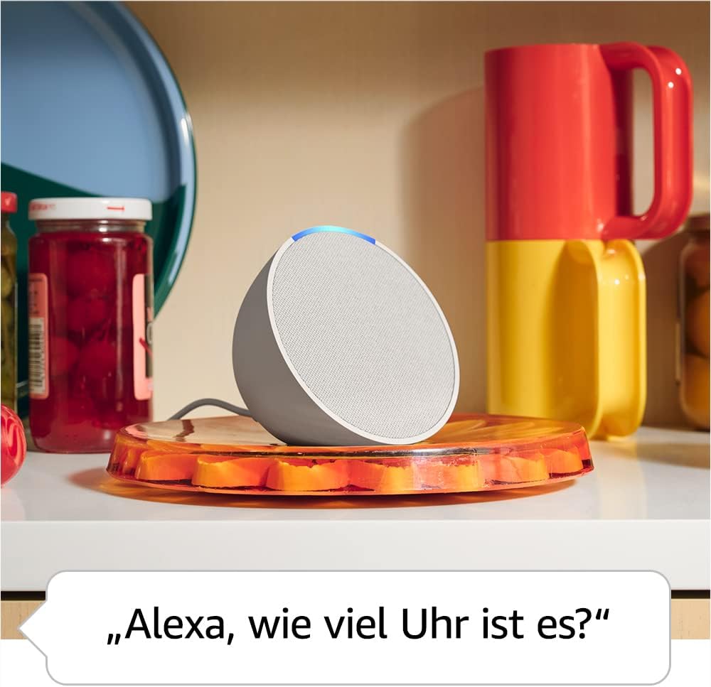 Amazon Echo Pop blaugrün Bluetooth Lautsprecher Alexa (Spotify, Apple Music, Deezer, etc)