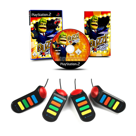 Sony Playstation 2 Spiel - Buzz - Das große Quiz inkl 4 Buzzer Controller - gebraucht