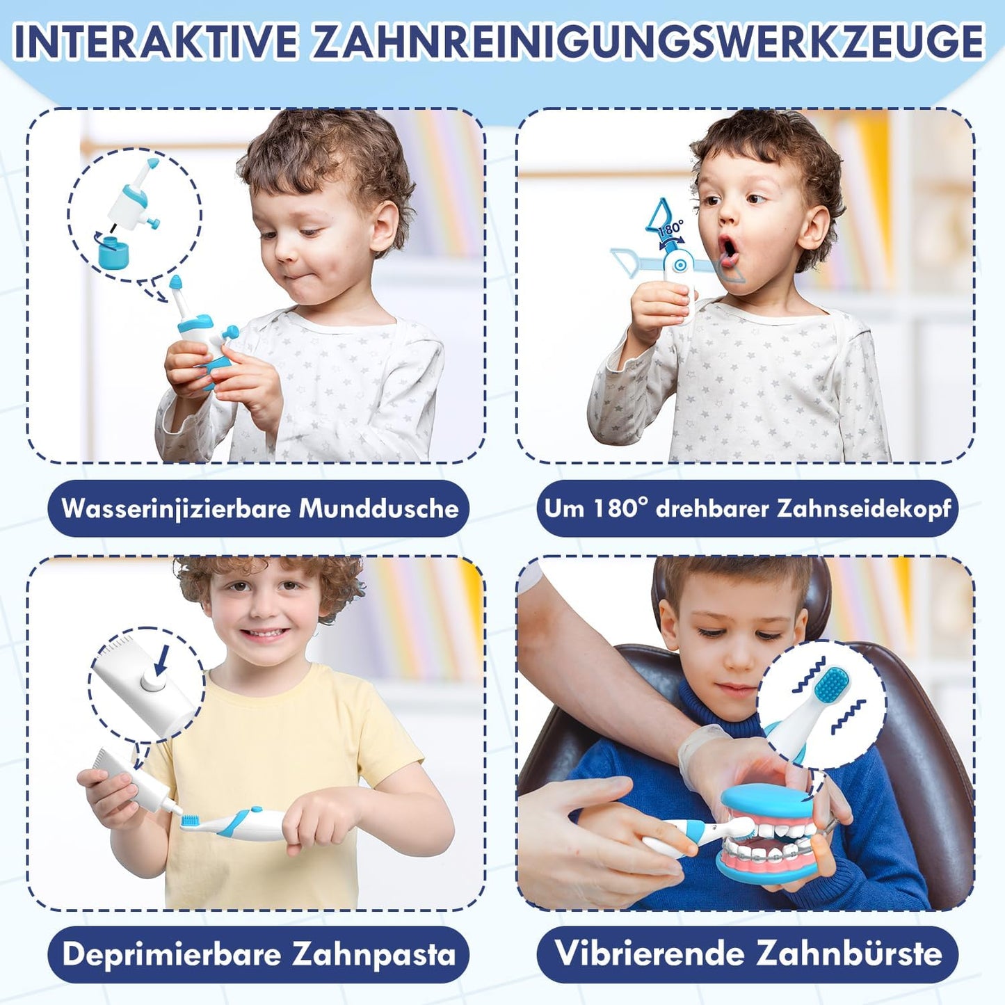 Lehoo Castle Arztkoffer Zahnarzt Kinder Doktor Rollenspiel Lernspielzeug Spiel - NEU