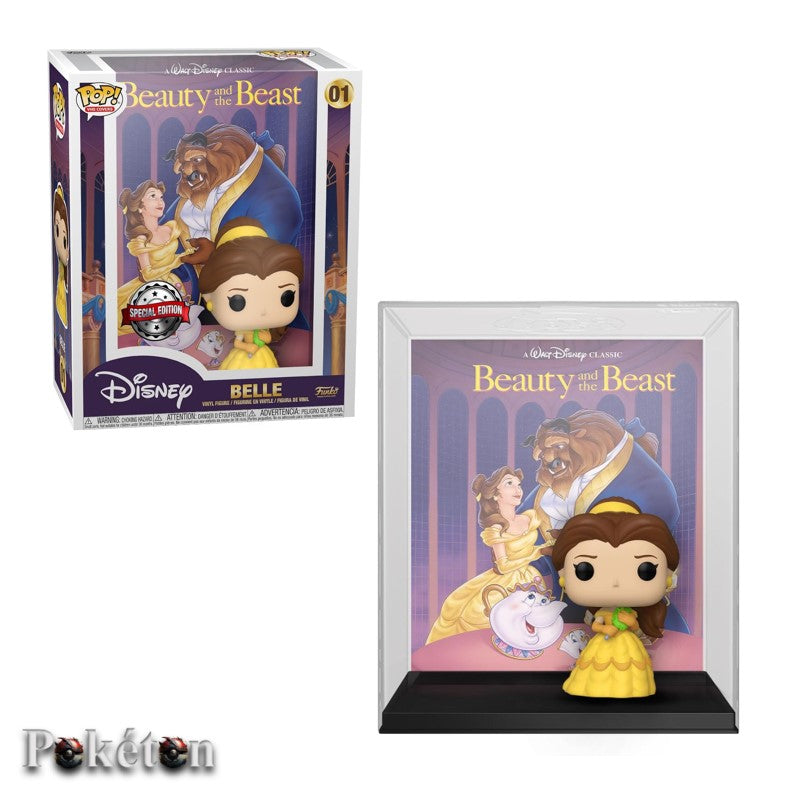 FUNKO POP Disney VHS Cover Beauty and the Beast #01 Belle - Vinyl Figur OVP NEU
