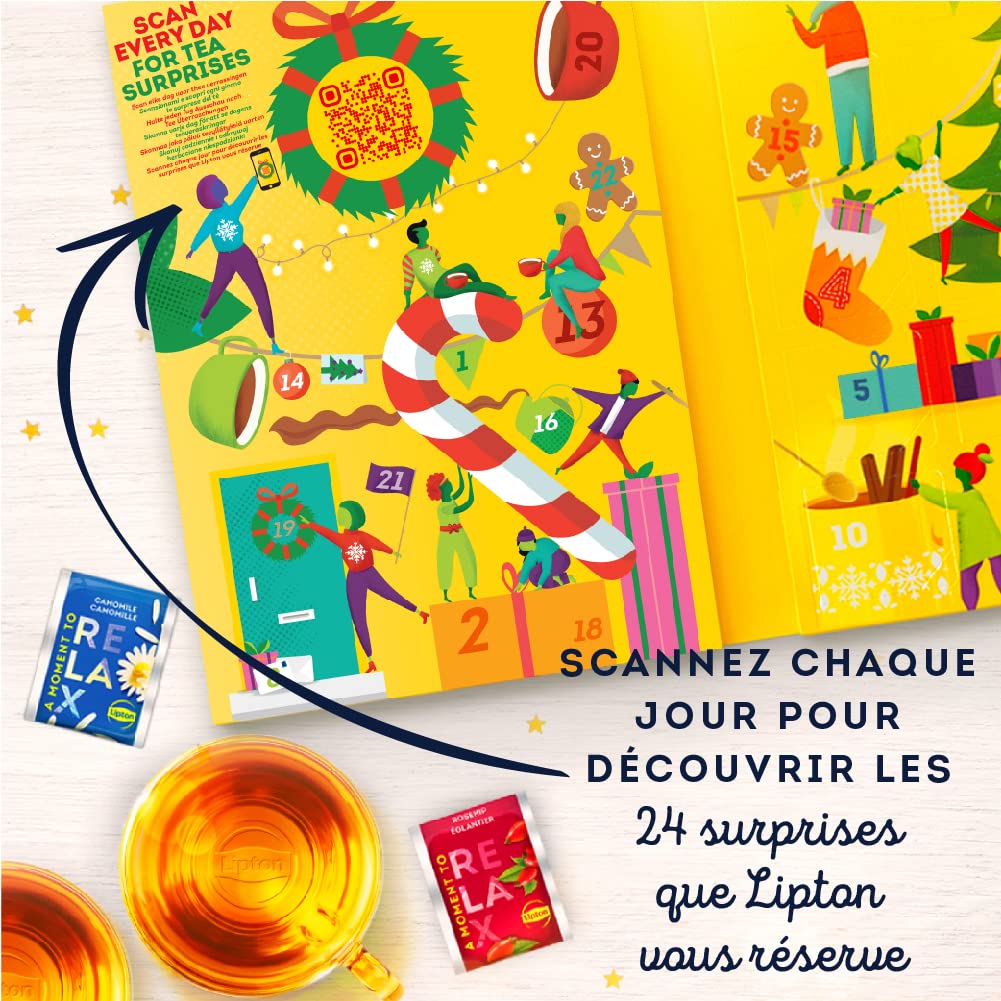 Lipton Tee Tea Adventskalender Weihnachtskalender 2022 - 48 Teebeutel