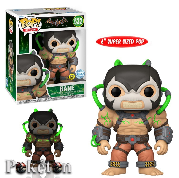 FUNKO POP Super Pop 6" Batman #532 Bane (Glows in the Dark) - Vinyl Figur - Neu