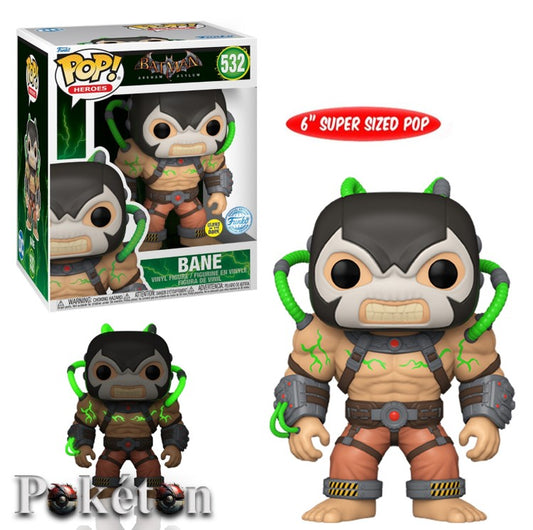 FUNKO POP Super Pop 6" Batman #532 Bane (Glows in the Dark) - Vinyl Figur - Neu