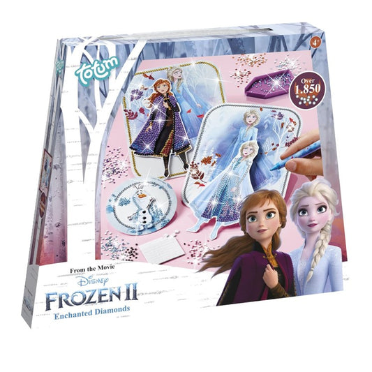 Frozen Crystal Art Diamond Painting-Set: 3D Karten (Anna & Elsa & Olaf) mit Glitzersteinen