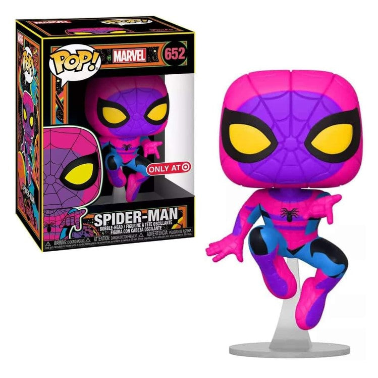 FUNKO POP Marvel #652 Spider-Man Blacklight Special Vinyl Figur NEU