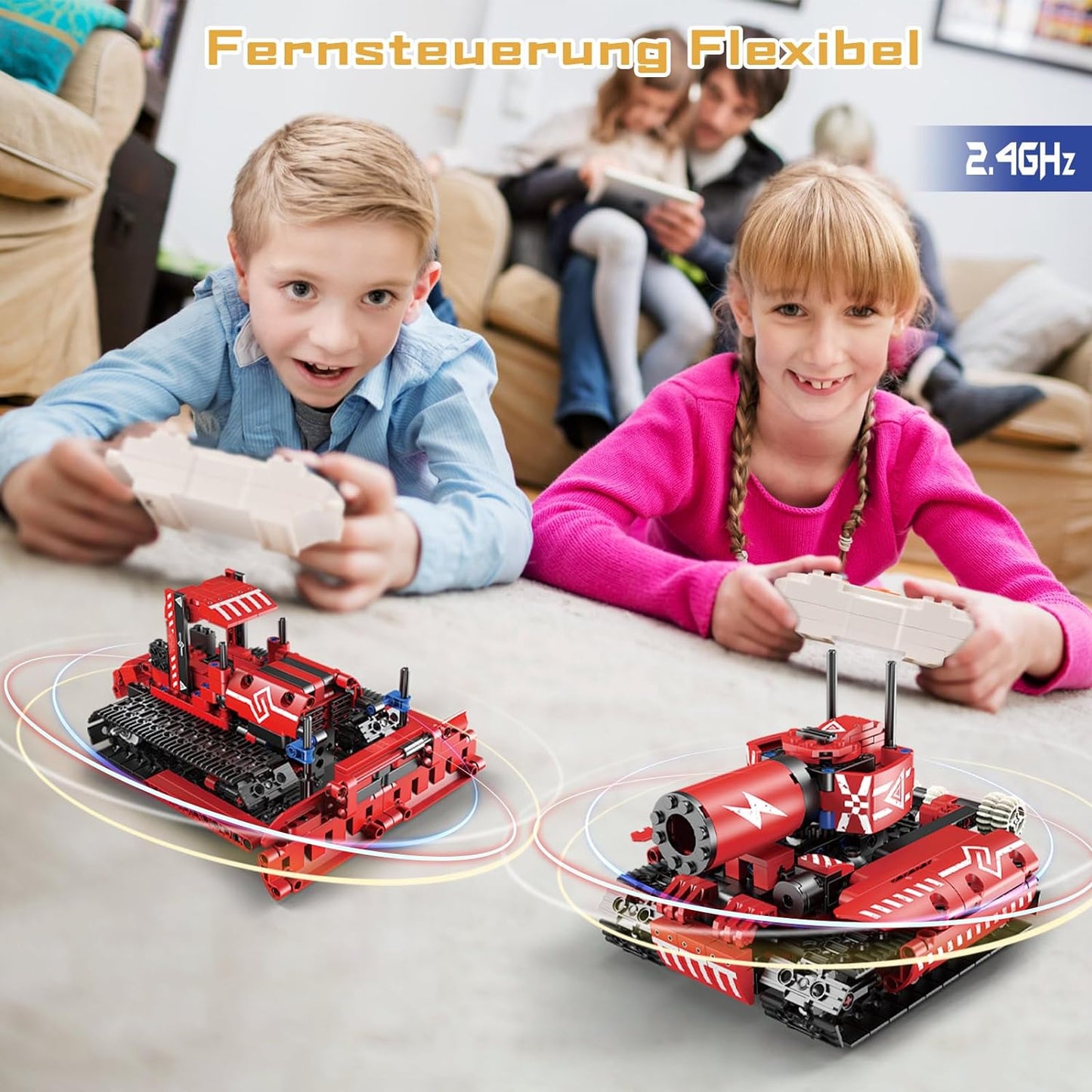 5-in-1 Roboter Spielzeug Kinder - ferngesteuert Konstruktionsspielzeug mit App Baukasten