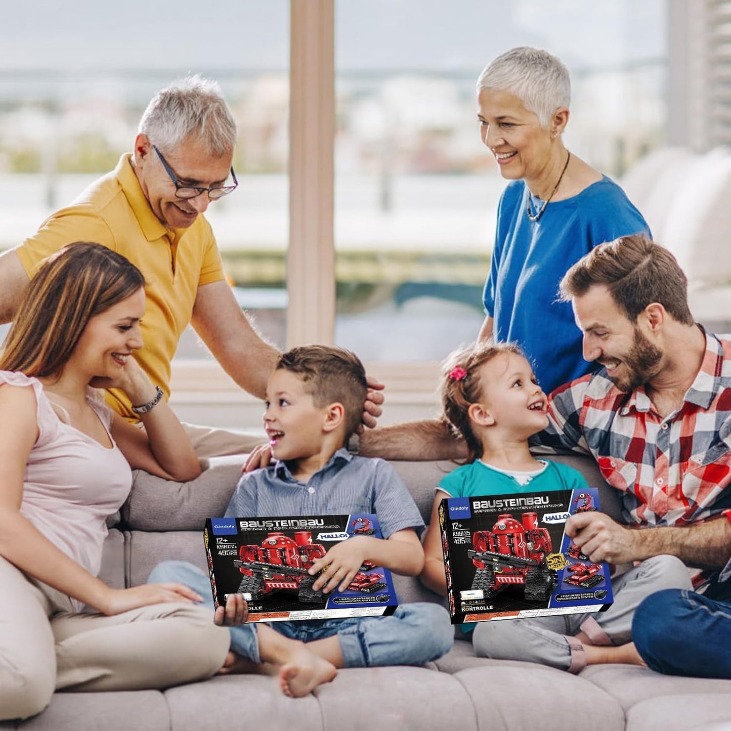 5-in-1 Roboter Spielzeug Kinder - ferngesteuert Konstruktionsspielzeug mit App Baukasten
