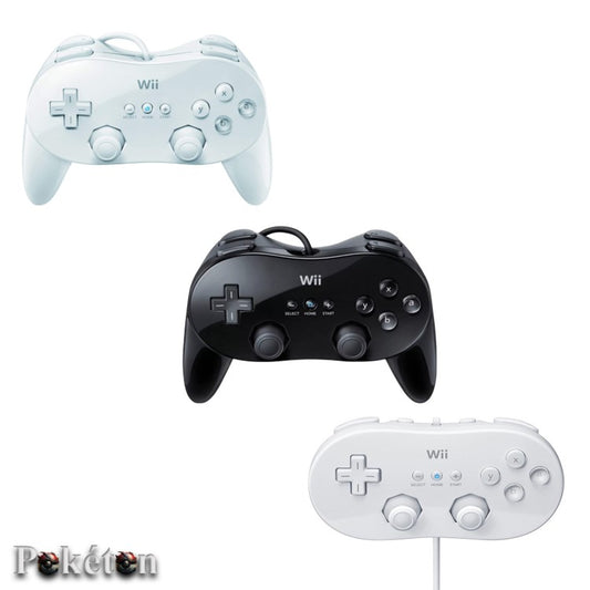Nintendo Wii Controller Classic & Pro Gamepad - schwarz / weiß - Original