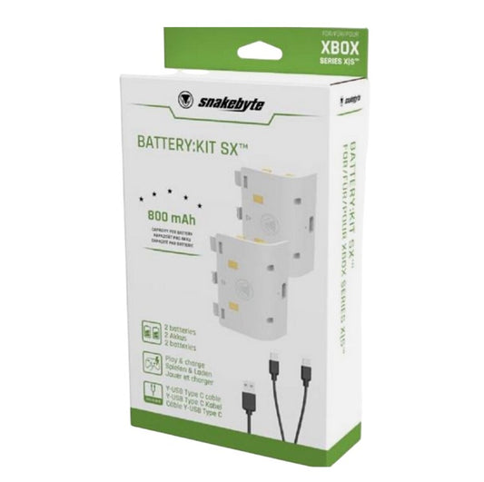 Snakebyte Xbox BATTERY KIT SX - weiß - 2 Series X Controller Akkus a 800mAh