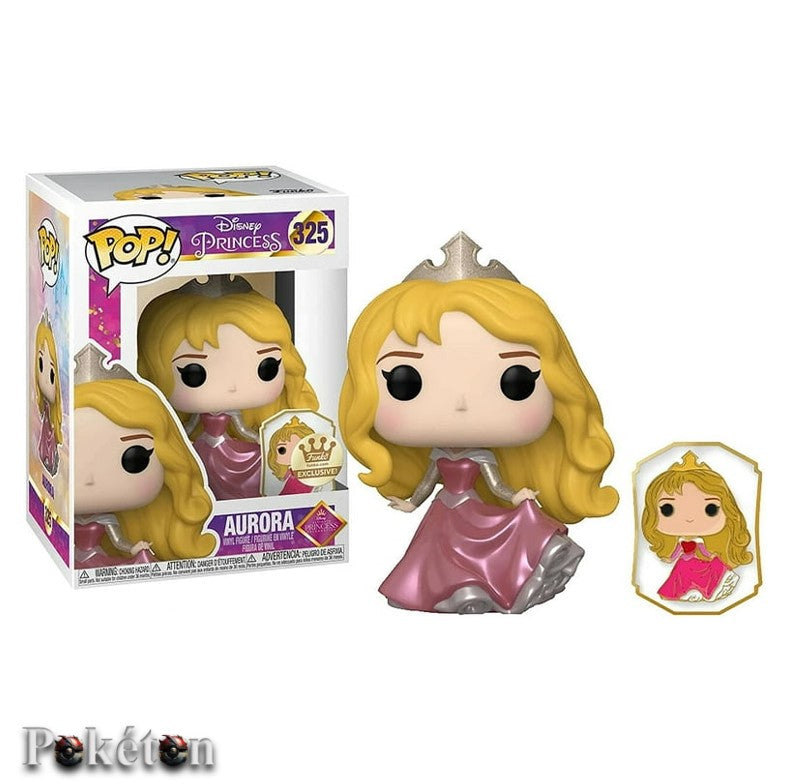 FUNKO POP Disney Ultimate Princess #325 Aurora with Pin - Vinyl Figur OVP NEU