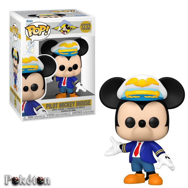 FUNKO POP Disney #1232 Pilot Mickey Mouse (Expo 2022) - Vinyl Figur - Neu