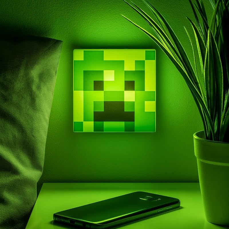 Minecraft Creeper Nachtlicht Licht Lampe Nachtlichtsensor Wandplatzierung