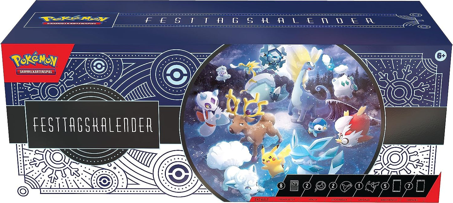 Pokemon TCG Festtagskalender Adventskalender Weihnachtskalender 25 Türchen