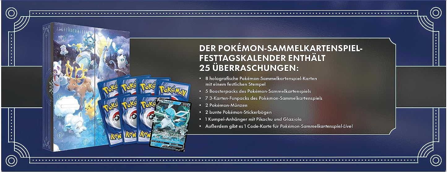 Pokemon TCG Festtagskalender Adventskalender Weihnachtskalender 25 Türchen