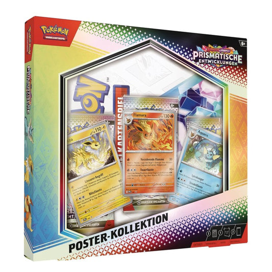 Pokemon prismatische Entwicklungen Poster Kollektion (3 Booster Packs + 3 Promo) DE