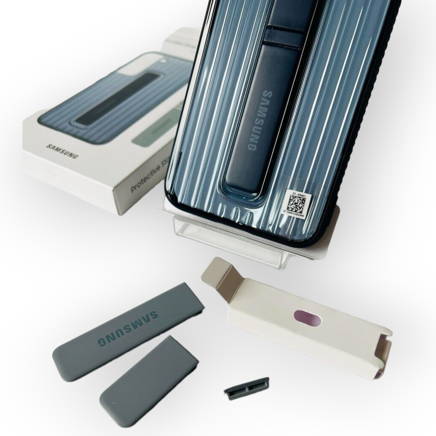 Original Samsung Galaxy S22 Protective Standing Cover Schutzhülle Case - Navy Blue
