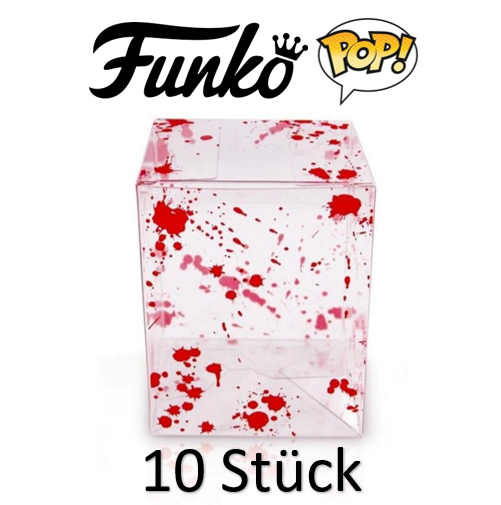FUNKO POP Protector Box Schutzhüllen - 10 Stück - mit Blut ( Red Blood Edition)