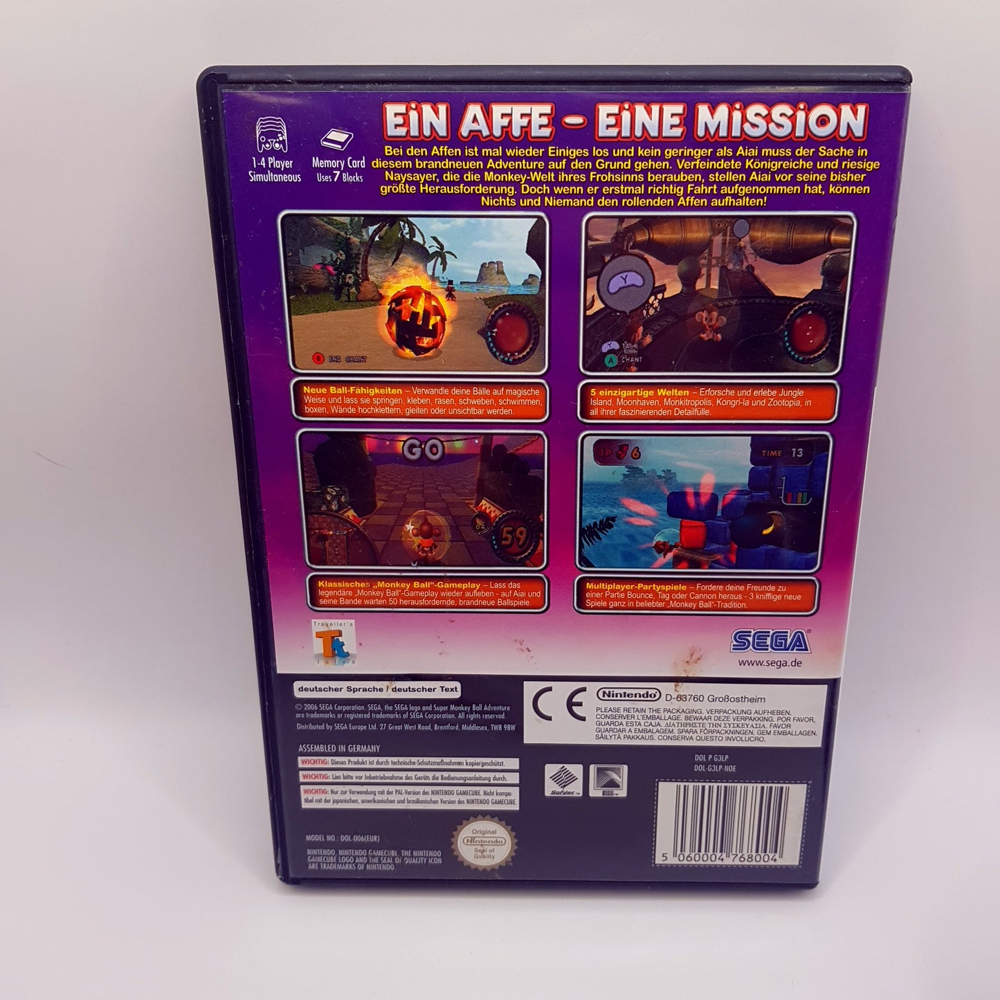 Nintendo Gamecube - Super Monkey Ball Adventure - gebraucht