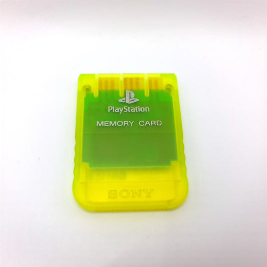 Original Sony Playstation 1 & 2 PS1 Ps2 Memory Card - gelb transparent - gebraucht