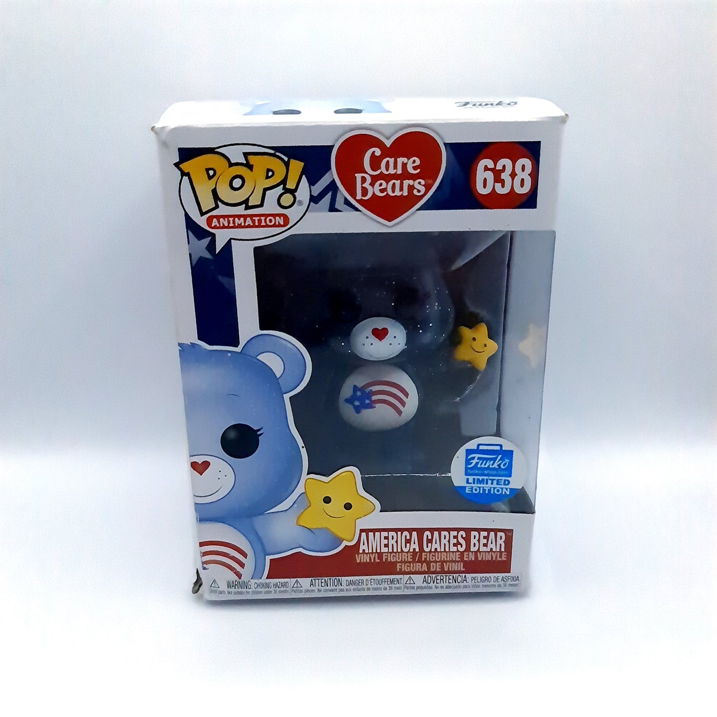 FUNKO POP B-Ware Care Bears #638 America Cares Bear Vinyl Figur
