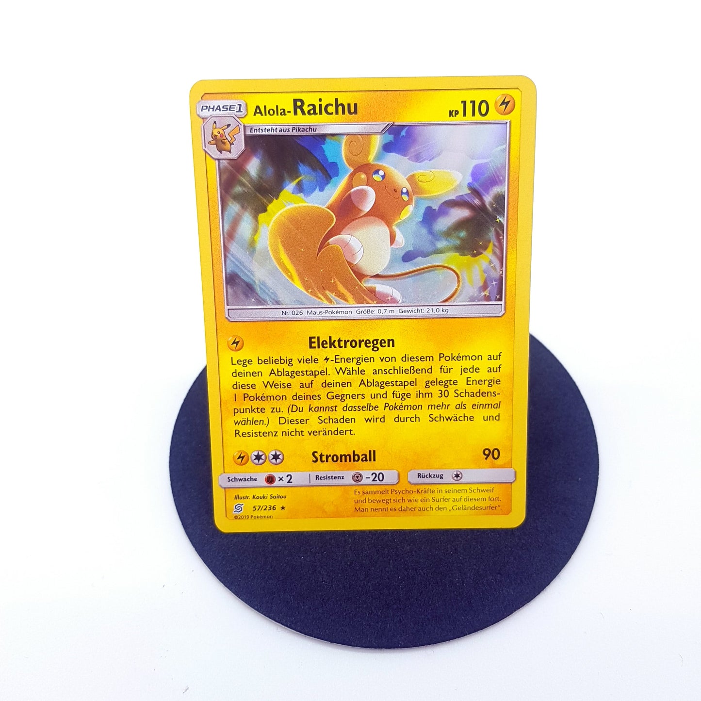 Pokemon Karte - Alola-Raichu 57/236 holo 2019 - deutsch