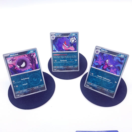 Pokemon Karten - Nebulak 055 Alpollo 056 Gengar 057/091 all reverse holo - deutsch