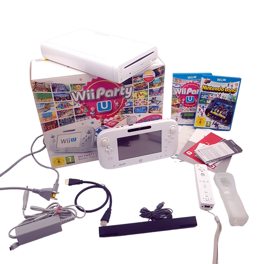 Nintendo Wii U WiiU Konsole + Wii Party U & Nintendoland Spiele - gebraucht mit OVP