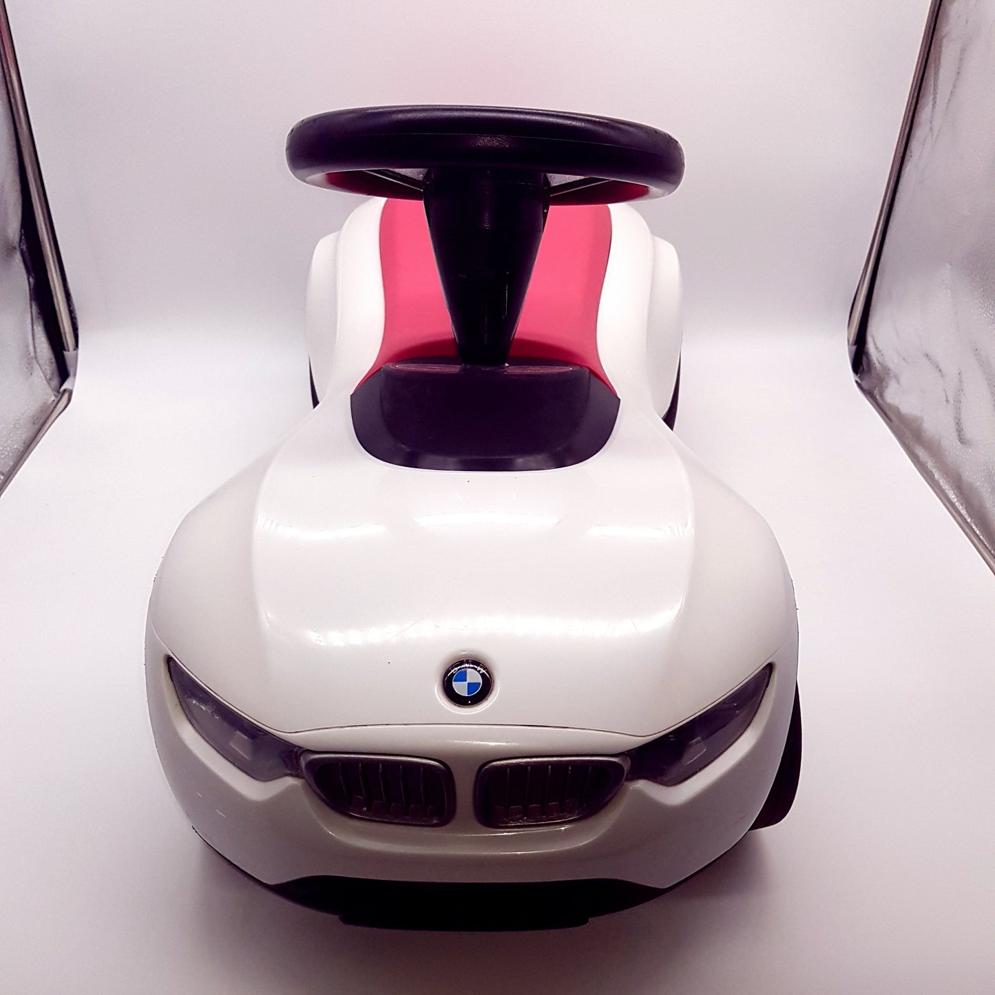 Original BMW Baby Racer III Motorsport weiß & pink / himbeerrot für Kinder - gebraucht