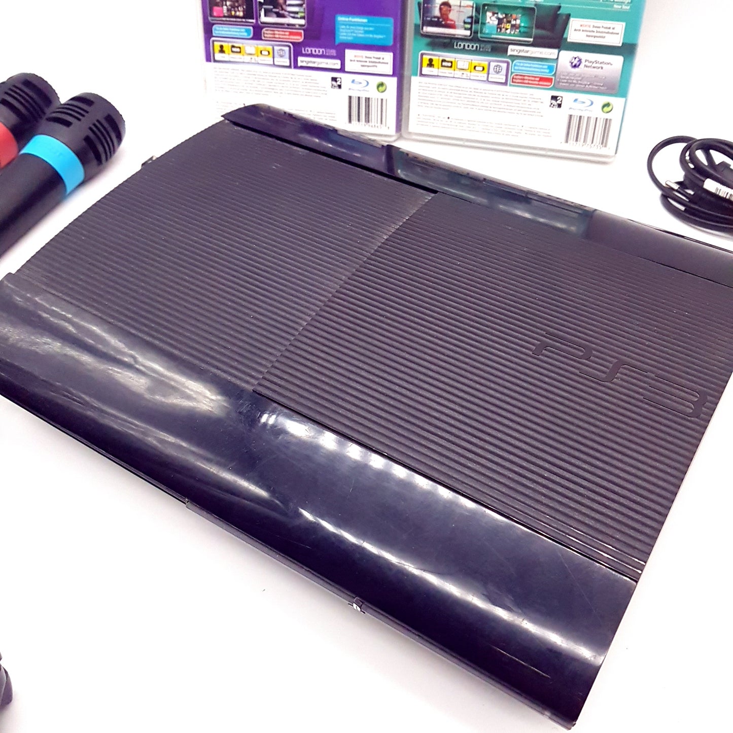 Ps3 Playstation 3 Singstar Paket - Konsole 12GB + Dualshock 3 Controller + 2 Spiele - gebraucht