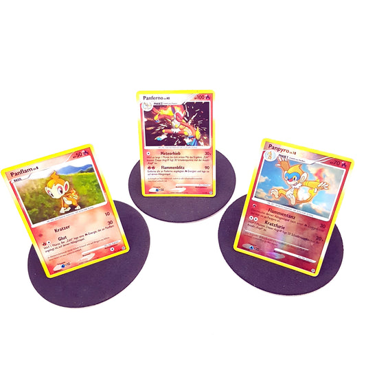 Pokemon Panflam 76/130 holo Panpyro 56/130 reverse holo Panferno 5/130 holo - deutsch