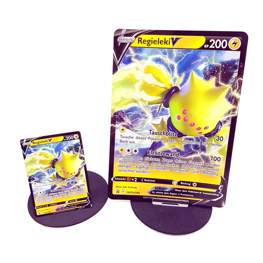 Pokemon XXL Karte - Regieleki V SWSH280 holo + normale Karte - deutsch