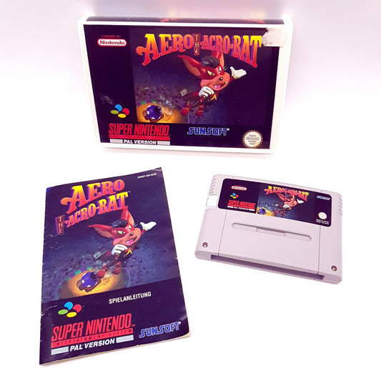 SNES Super Nintendo - Aero Acro-Rat (PAL) inkl Anleitung (ohne OVP)