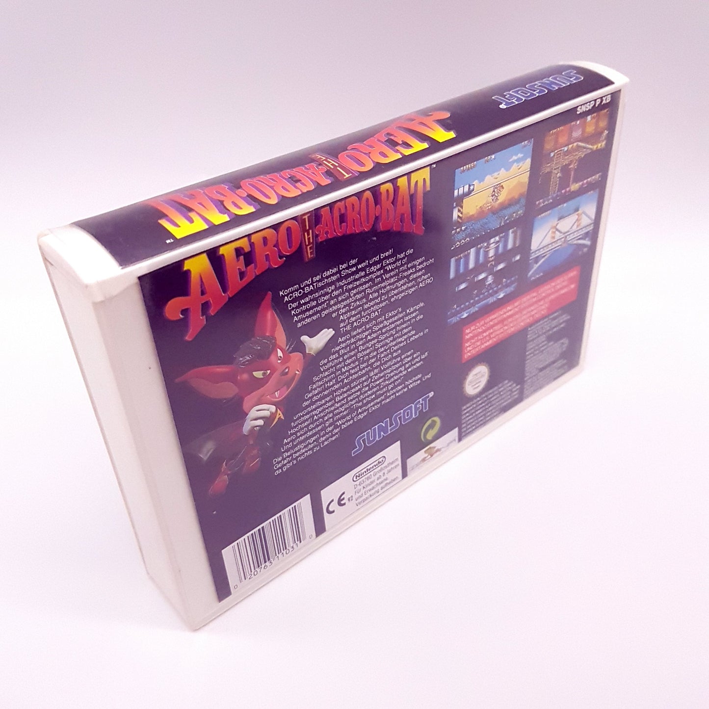 SNES Super Nintendo - Aero Acro-Rat (PAL) inkl Anleitung (ohne OVP)