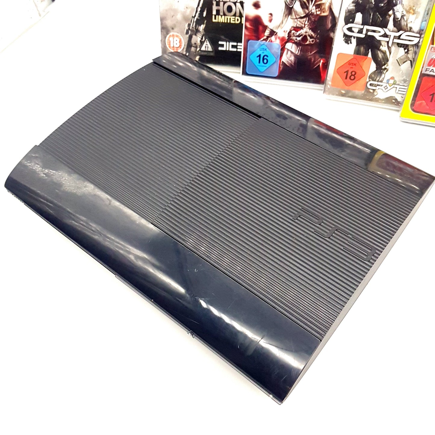 Ps3 Playstation Slim Konsole 500GB Cech-4204C+ 2 Controller + 5 Spiele