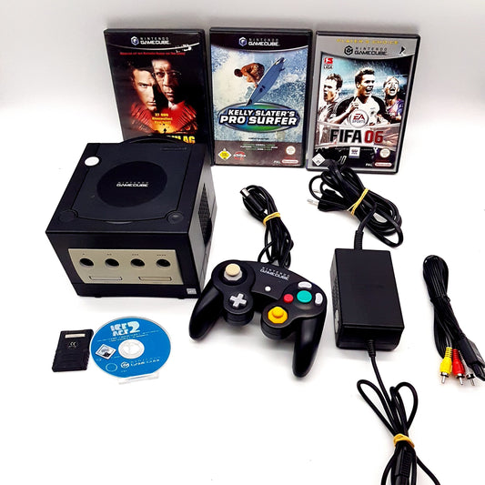 Gamecube Konsole schwarz black Original Nintendo + 4 Spiele