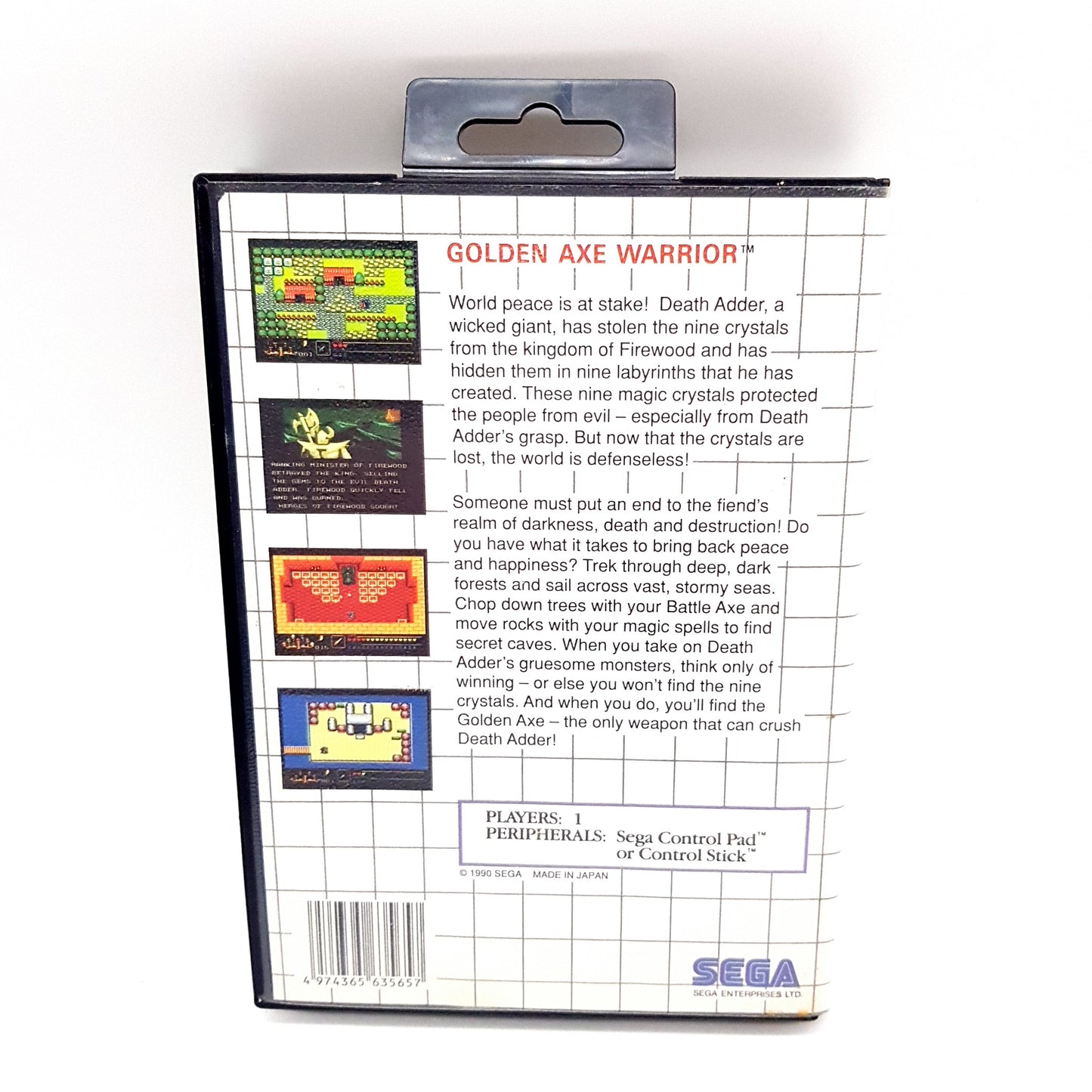 SEGA Master System - Golden Axe Warrior - Spiel inkl OVP & Anleitung
