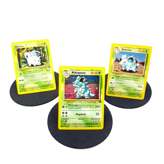 Pokemon Nidoran 57/64 Nidorina 40/64 Nidoqueen 7/64 holo - deutsch/englisch - Vintage