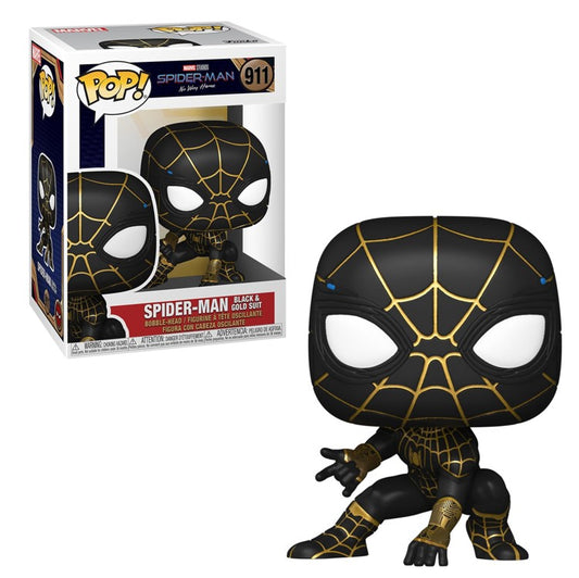 FUNKO POP Marvel No Way Home #911 Spider-Man Black & Gold Suite - Vinyl Figur NEU