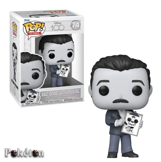 FUNKO POP Disney 100 #74 Walt Disney With Drawing - Vinyl Figur NEU OVP
