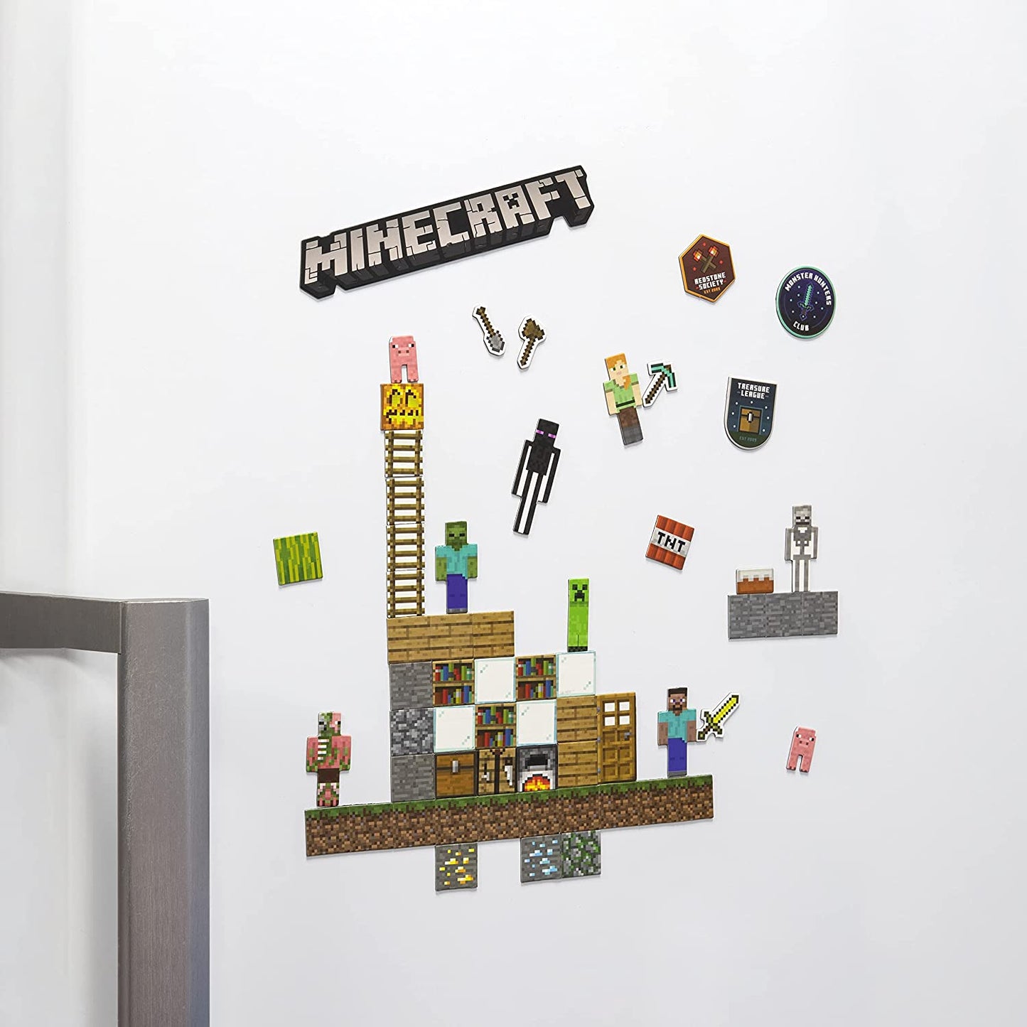 Minecraft Magnet Set Kühlschrankmagnete Build your own Level (84 Stück)