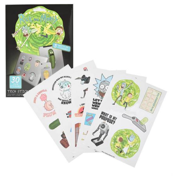 Rick and Morty Tech Stickers Gadget Set (30 Aufkleber)