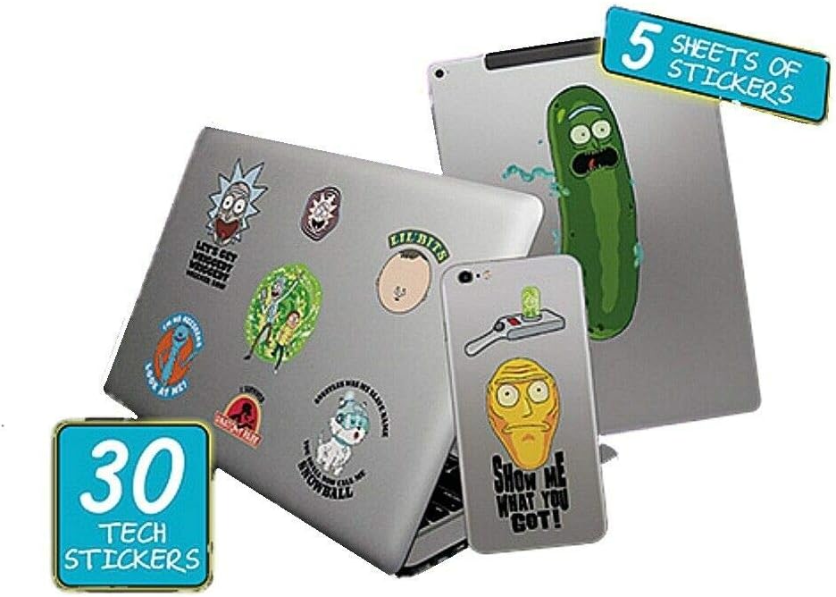 Rick and Morty Tech Stickers Gadget Set (30 Aufkleber)